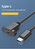 Type-C USB 3.1 Uzatma Kablosu - 1m - 16 Çekirdek - 10GPBS - 7