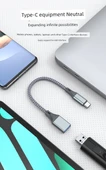 USB-C - USB 3.0 OTG Adaptör - Açık Gri - Yüksek Hızlı - 8