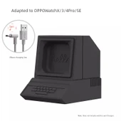Manyetik Saat Şarj Standı - Siyah - OPPO Watch X2, 4pro, One Plus Watch 2, 3, 3Pro, SE - 1