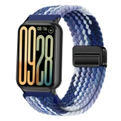 Redmi Watch 5 Lite Mıknatıslı Tokalı Naylon Örgü Kordon - Böğürtlen - 1