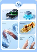 100W 1m USB Type-C - Type-C Şarj Kablosu - Gri Örgülü - 5