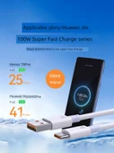 2 Adet Honor 6A Type-C Data Kablosu - 100W/88W/66W Süper Hızlı Şarj - Kutulu - 2