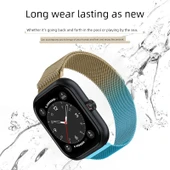 Honor Haylou Xiaomi Akıllı Saatler için Milanese Manyetik Kordon - Koyu Mavi - 6