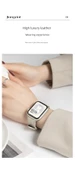 Apple Watch 1-9/SE 45/44/42mm için Litchi Desenli Deri Kordon - Koyu Kahverengi (Model 1) - 11