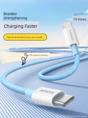 100W 1m USB Type-C - Type-C Şarj Kablosu - Gri Örgülü - 2