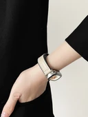 Xiaomi Bileklik 8 NFC Silikon Deri Manyetik Tokalı Kayış - Vizon Kayısı 1 - 6