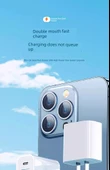 45W Android ve Apple Uyumlu GaN Şarj Aleti - 2m PD30W Hızlı Şarj Kablosu (Biri Alana Bir Bedava) - 6