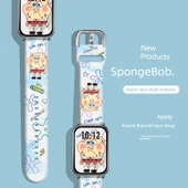 Xiaomi Mi Band 8 Pro / 9 Desenli Silikon Kordon - Sünger Bob Desenli - 1