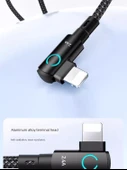 iPhone PD 30W Hızlı Şarj USB Kablosu Dirsek Tipi - 1m Apple PD Arayüzü - 6