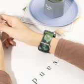Xiaomi Mi Band 8 Pro / 9 Desenli Silikon Kordon - Desen + Siyah Neek - 7