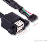 0.5m 2.54 DuPont 9p - USB Dişi Çift Katmanlı Kablo thumbnail 6