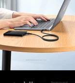Çift USB 3.0 Örgülü Yüksek Hızlı Data Kablosu - 1m, Siyah - 10