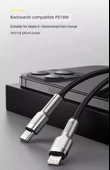 USB-C Lightning Hızlı Şarj Kablosu - Siyah 0.25m (PD20W Hızlı Şarj) - 7