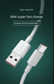 Huawei P50/P50 Pro 66W Süper Hızlı Şarj USB-C Kablosu - 1.5 Metre + 2 Metre - 6