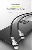 USB-C Lightning Hızlı Şarj Kablosu - Siyah 0.25m (PD20W Hızlı Şarj) - 6