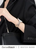 Apple Watch 42mm (1-3. Nesil) Uyumlu Koruyucu Film ile Deri Kordon - Bej - 3