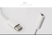 Type-C - 3.5mm Ses Adaptör Kablosu - Beyaz - 4