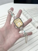 Kristal Lazer Oyma Köpek Desenli Apple Watch Kordonu - 38mm iwatch 1/2/3 Gümüş - 3