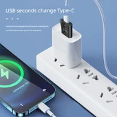 USB - Type-C Lightning Adaptör - Rui Siyahı - 3