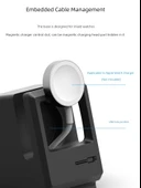 Apple iWatch Şarj Standı - Siyah Silikon Kaymaz Masaüstü Şarj Yuvası (Sadece Stand) - 3
