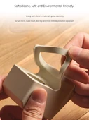 Apple iWatch Şarj Standı - Siyah Silikon Kaymaz Masaüstü Şarj Yuvası (Sadece Stand) - 4