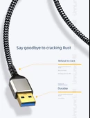 Çift Başlıklı USB 3.0 Erkek-Erkek Data Kablosu - 1.5m PVC - 9