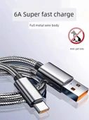 Evcil Hayvan Isırmasına Dayanıklı USB Type-C Kablo 66W Süper Hızlı Şarj - 1 Metre - Metalik Gri (Üçlü Paket) - 2