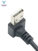 Dirsek USB Erkek Erkek Data Kablosu - 0.5m Soldan Sola - 5