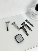 Yıldız Işığı Paslanmaz Çelik Apple Watch Kordonu - 41mm (iWatch 7/8/9) - 3