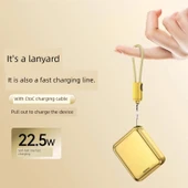 10000mAh Taşınabilir Powerbank - Mat Siyah, 20W Hızlı Şarj, Type-C Kablolu - 8