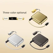 10000mAh Taşınabilir Powerbank - Mat Siyah, 20W Hızlı Şarj, Type-C Kablolu - 9