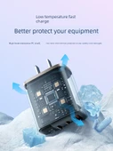 30W Üç Portlu Dijital Ekranlı Hızlı Şarj Aleti - 20W USB + Type-C - 5