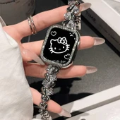 Xiaomi Bracelet 9Pro Rose Gold Kalp Beyaz Taşlı Zirkon Bileklik - 2