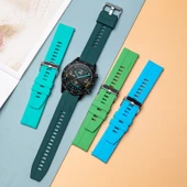22mm Gümüş Tokalı Turuncu Silikon Saat Kordonu - 4