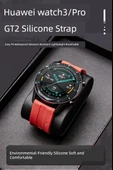 22mm Gümüş Tokalı Turuncu Silikon Saat Kordonu - 11