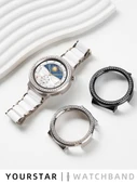Huawei GT4 (41mm) Buzlu Yıldız Işığı Tek Sıra Elmas Saat Kılıfı - 2