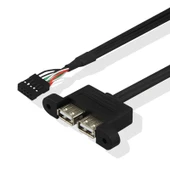 2.54mm DuPont 9Pin - Çift USB Veri Kablosu - 0.25m - 3