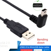 USB - Micro USB Şarj ve Data Kablosu - 1.5m, Düz - Sağ Köşeli - 5