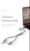 USB 2.0 Uzatma Kablosu - 1.2m - 2 USB Dişi Port - 7