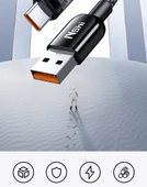 100W 6A USB Type-C Data Kablosu 1m - 2'li Paket 66W/88W/100W Hızlı Şarj - 10