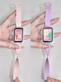 Xiaomi Bracelet 7Pro Manyetik Silikon Kordon - Siyah Gri - 6