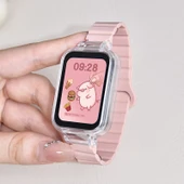 Xiaomi Bracelet 7Pro Manyetik Silikon Kordon - Pembe - 1