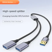 USB 2.0 Uzatma Kablosu - 1.2m - 2 USB Dişi Port - 1