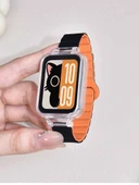 Xiaomi Bracelet 7Pro Manyetik Silikon Kordon - Siyah Gri - 9