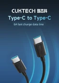 240W Type-C - Type-C Data Kablosu - 0.5m Siyah - 6