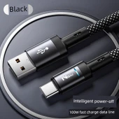 100W 6A USB Type-C Data Kablosu 1m - Süper Hızlı Şarj Çipli - 1