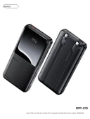 10000mAh Taşınabilir Şarj Aleti - Gece Siyahı - PD20W - 2