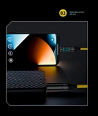 Type-C Data Kablosu - 1M Beyaz - Dijital Ekranlı - PD 100W Hızlı Şarj - 10