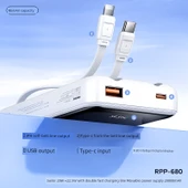 10000mAh Taşınabilir Şarj Aleti - Gece Siyahı - PD20W - 6
