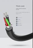 USB - Micro USB Şarj ve Data Kablosu - 1m, Düz - Köşeli (Model 2) - 10